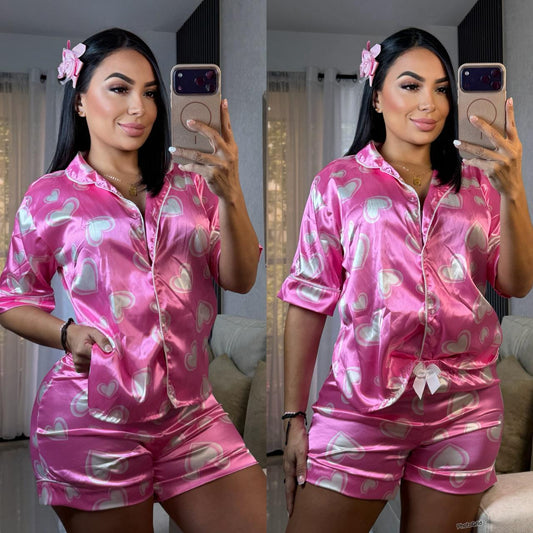 SHORT SATIN ESTAMPADO