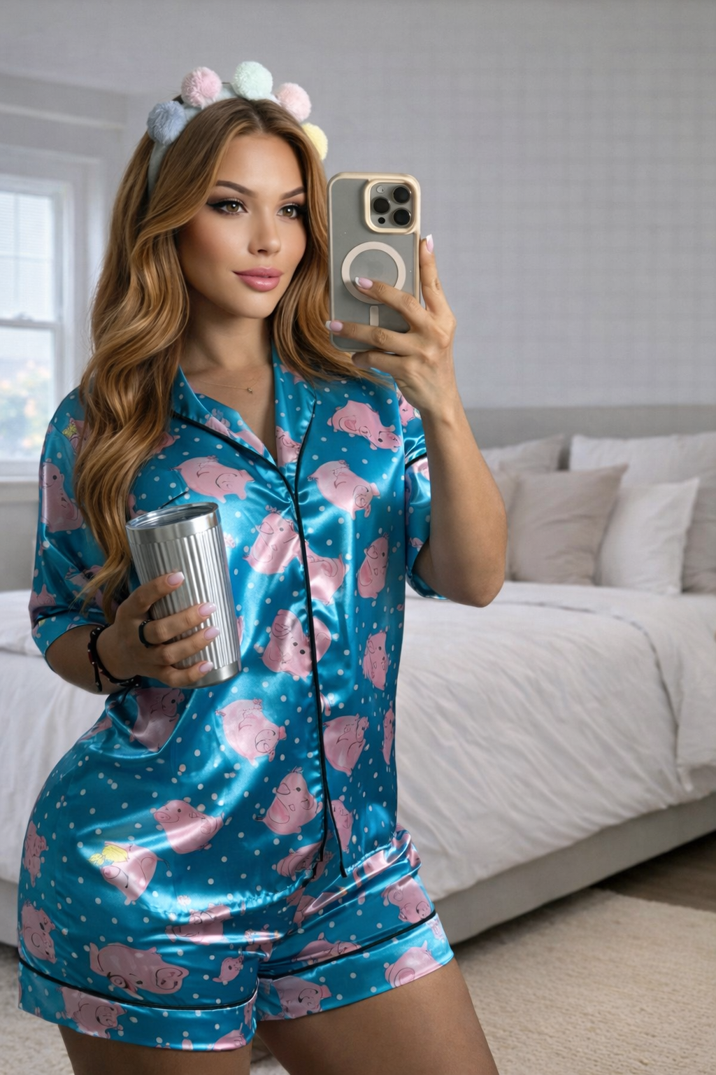 Pijama Short Satin Sublimado