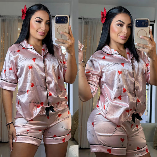 SHORT SATIN ESTAMPADO